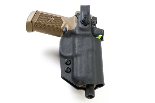 FN FNX 45 Tactical Level 2 Duty Holster, custom Kydex — rear view with belt loops