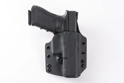 HK USP 45 OWB Holster, custom Kydex — carry profile view