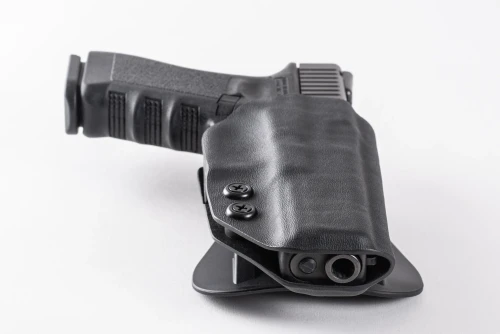 FN FNX 45 Tactical Paddle Holster, custom Kydex — rear view with belt loops
