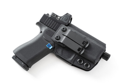 IWB Holster for Glock 43X MOS, custom Kydex — front view
