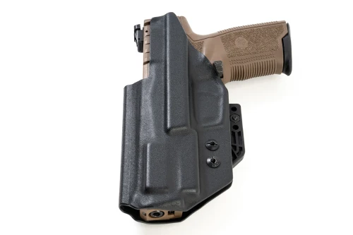 FN 5.7 MRD IWB Holster — muzzle and sweat-guard detail