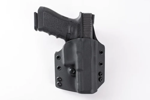 SIG Sauer P365 X Macro OWB Holster, custom Kydex — rear view with belt loops