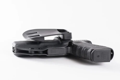 SIG Sauer P365 X Macro Paddle Holster, custom Kydex — sight channel detail