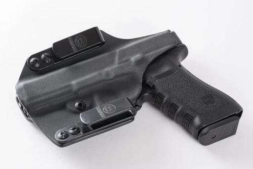 OWB Holster for Glock 20 GEN5, custom Kydex — carry profile view