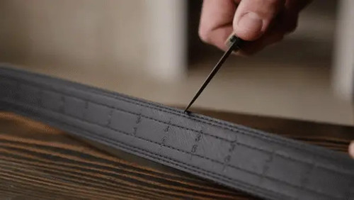 Black Leather Gun Belt 1.5" X3 Buckle