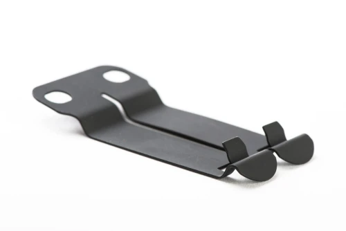 Discreet Monoblock IWB belt clip — installed on belt
