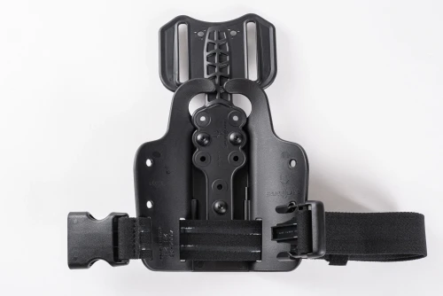 Safariland drop leg holster attachment — detail / close-up