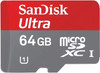 SanDisk SDSDQUA-064G-A46A SanDisk Ultra 64GB Secure Digital Extended Capacity (SDXC) Flash Card, image showing the front packaging with branding and storage capacity.