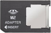 SanDisk M2-USB Sandisk | M2 Memory Stick Micro to PRO DUO Mobile Memory Adapter, compact black and silver adapter for memory cards.