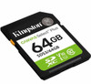 Kingston 10/UHS-I U1 Kingston | Canvas Select Plus 64 GB Class V10 SDXC 100 MB/s Read and Write Speed memory card, with label showing capacity, class, and speed ratings.