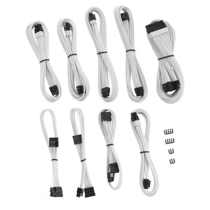 CableMod C-Series Pro ModFlex Sleeved Cable Kit for Corsair RM Black Label/RMi/RMX (White)