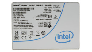 Intel SSDPE2KX080T801 8TB 2.5" SFF TLC DC P4510 Series Read Intensive SED PCIe NVMe 3.1 Solid State Drive