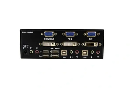 SV231DDVDUA | StarTech | 2-PORT DVI VGA Dual Monitor KVM Switch with Audio