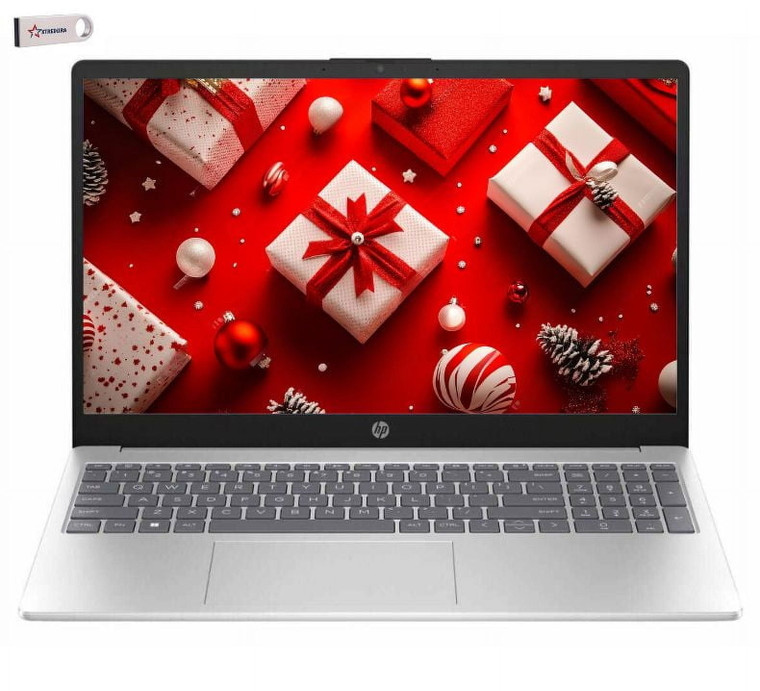 HP 15.6"Business Laptop,HD Display,Intel Pentium N200 Processor,16GB RAM,128GB SSD,Intel UHD Graphics,Full Size Keyboard,WiFi,Bluetooth,Windows 11 Home/XTREDURA Flash Drive