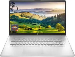 HP 17 Laptop Computer, 17.3" HD+ Touchscreen Display, AMD Ryzen 5 7530U(Beats i7-1165G7) Processor, 16GB RAM, 1TB SSD, Wi-Fi 6, HDMI, Numeric Keypad, Webcam, Bluetooth 5.3, Windows 11 Home, Sliver