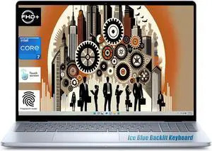 Dell Inspiron 16" FHD+ Touchscreen Business Intel core 7 150U (Beats i7-1355U) 64GB DDR5 RAM 1TB SSD Intel Graphics Wi-Fi 6E Bluetooth 5.3 HDMI USB-C 3.2 Backlit Fingerprint Windows 11 Home Ice Blue