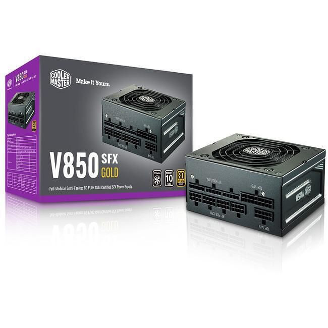 Cooler Master V850 SFX Gold White Edition Full Modular, 850W, 80+ Gold Efficiency, ATX Bracket Included, Quiet FDB Fan, SFX Form Factor, 10 Year Warranty