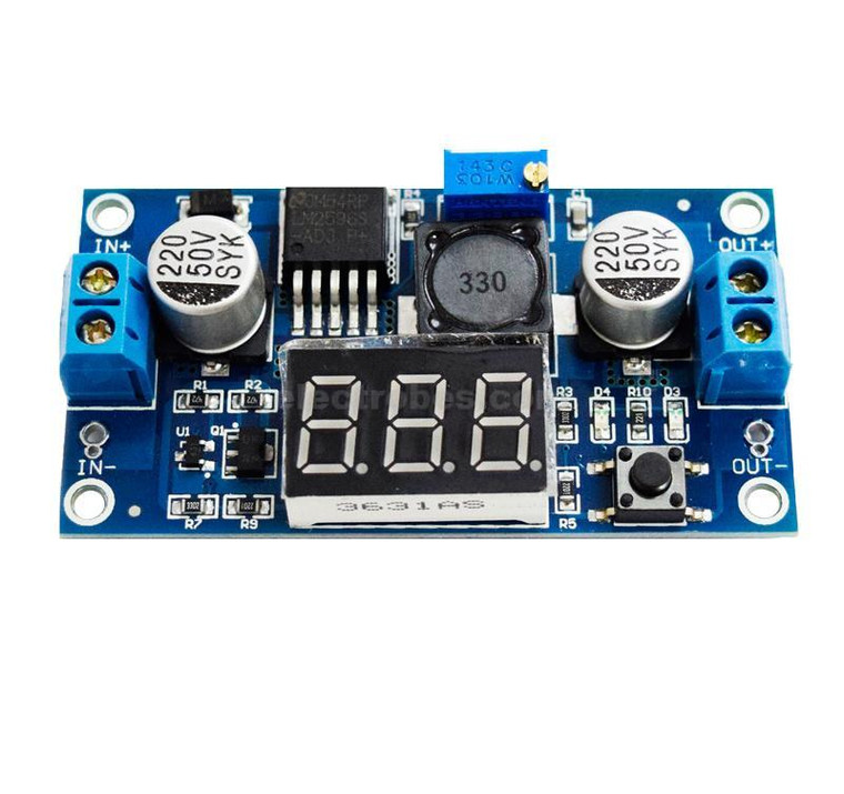 BUCIER LM2596 LM2596S DC-DC Buck Converter Voltage Adjustable 4.0-40V to 1.25-37V 2A Power Supply Module with LED Voltmeter Display (Pack of 6pcs)