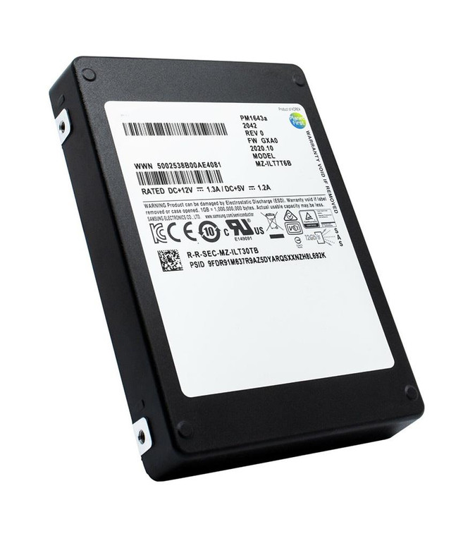 Samsung MZ-ILT7T6B / MZILT7T6HALA-00007 PM1643a 7.68TB 2.5" 12Gbps SAS RI SSD