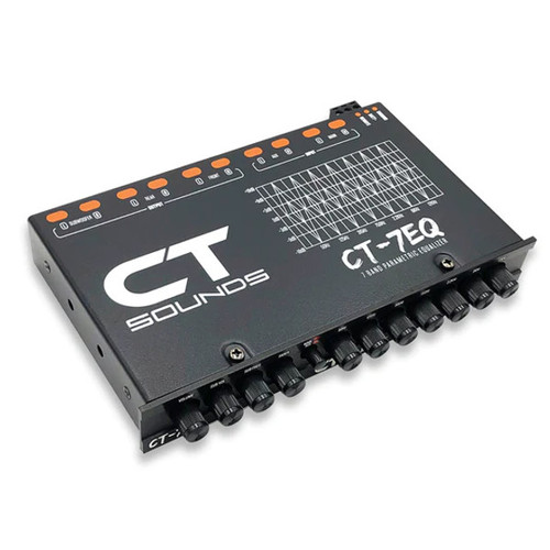 CT Sounds CT-7EQ 7 Band 1/2 Din Parametric Car Audio Equalizer with AUX Input