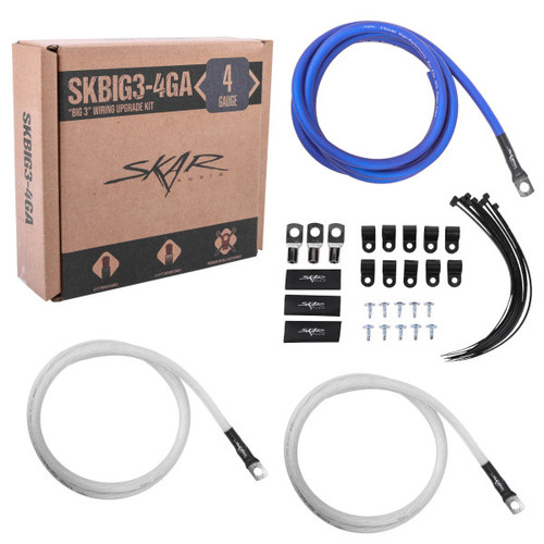 Skar Audio SKBIG3-4GA 4 Gauge "Big 3" OFC Wiring Upgrade Kit