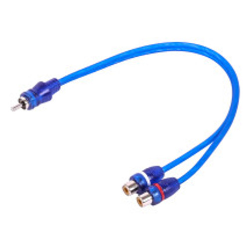 Skar Audio SKARRCA-1M2F 1-Male to 2-Female RCA Y-Adapter Cable