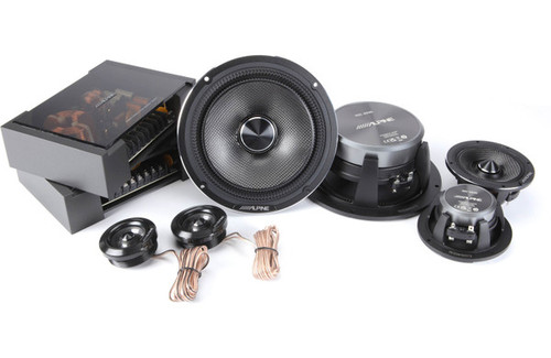 Alpine Status HDZ-653S Hi-Res 6.5” 100W RMS 3-Way Slim-Fit Component Speaker Set