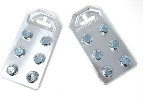 Sky High Car Audio Flat 6 Post Style Battery Terminals - Aluminum (Pair)