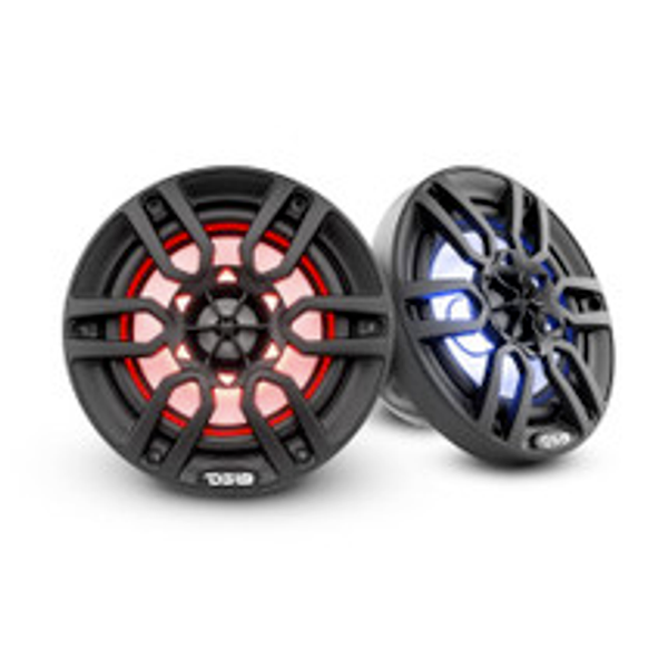 DS18 NXL-6BK 6.5" 2-Way 100W RMS Marine Speakers With Integrated RGB LED Lights - Matte Black