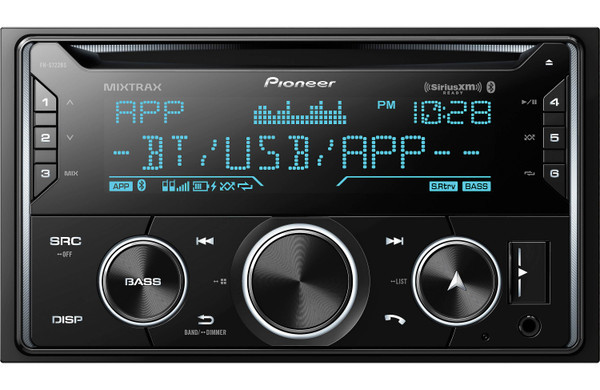 Pioneer FH-S722BS Black Double DIN CD Receiver With Built-In Bluetooth