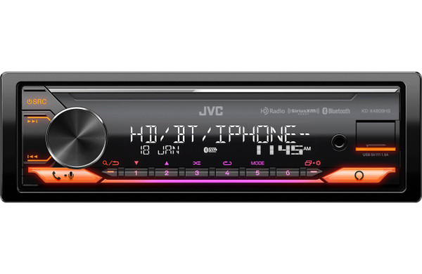 JVC KD-X480BHS Single Din Mechless Digital Media Receiver