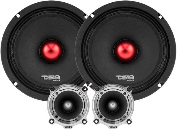 DS18 PRO-X8.4BMPK 8" Midrange Speaker Package with Super Tweeters