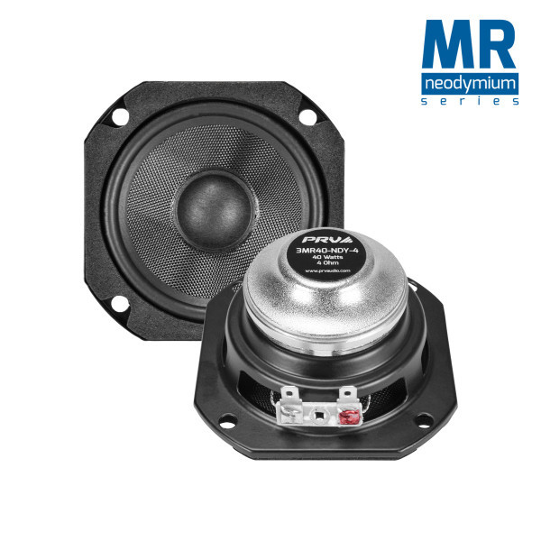 PRV Audio 3MR40-NDY-4 3" 40W RMS Neodymium Midrange Loudspeaker - 4 Ohm