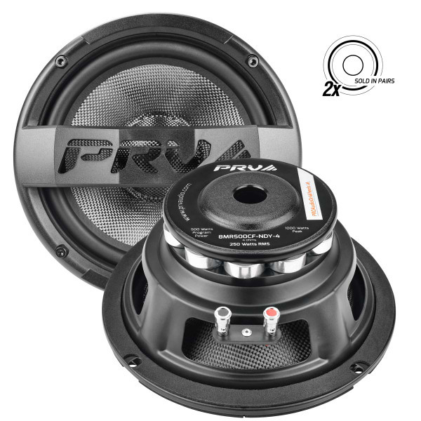 PRV Audio 8MR500CF-NDY-4 8" Neodymium Midrange Loudspeaker 250W RMS - 4 Ohms (Pair)