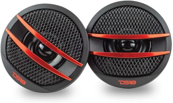 DS18 TX1R 1.38″ 4-ohm, 200 Watt Red Dome Tweeters - Pair