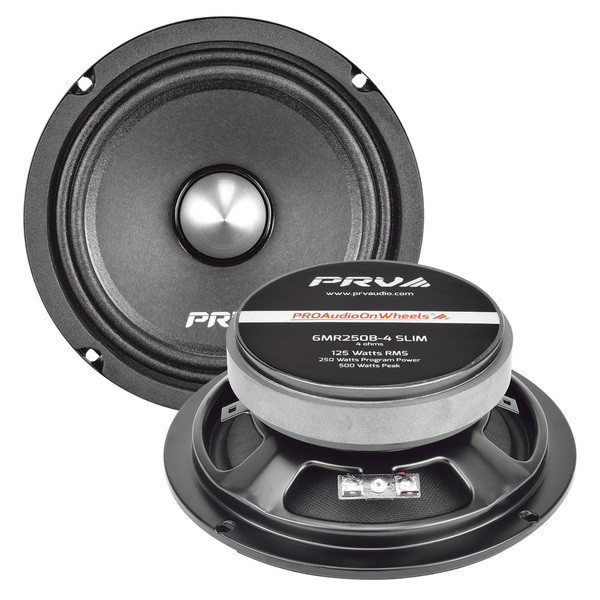 PRV Audio 6MR250B-4 SLIM 6" Midrange Slim Loudspeaker - 4 Ohm (Sold Individually)