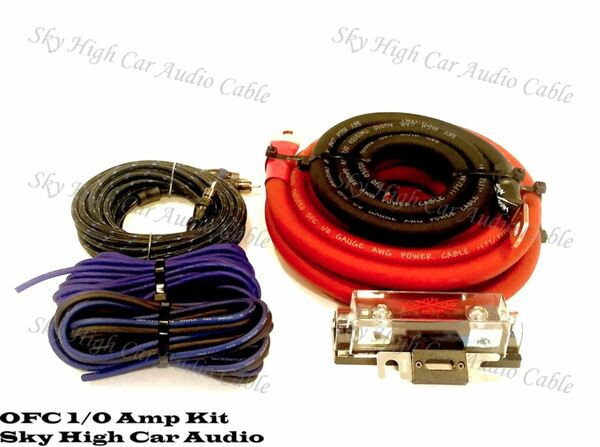 Sky High Car Audio 1/0 Gauge OFC Amp Kit