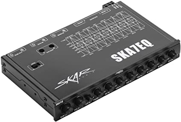 Skar Audio SKA7EQ 7 Band 1/2 DIN Pre-Amp Car Audio Graphic Equalizer