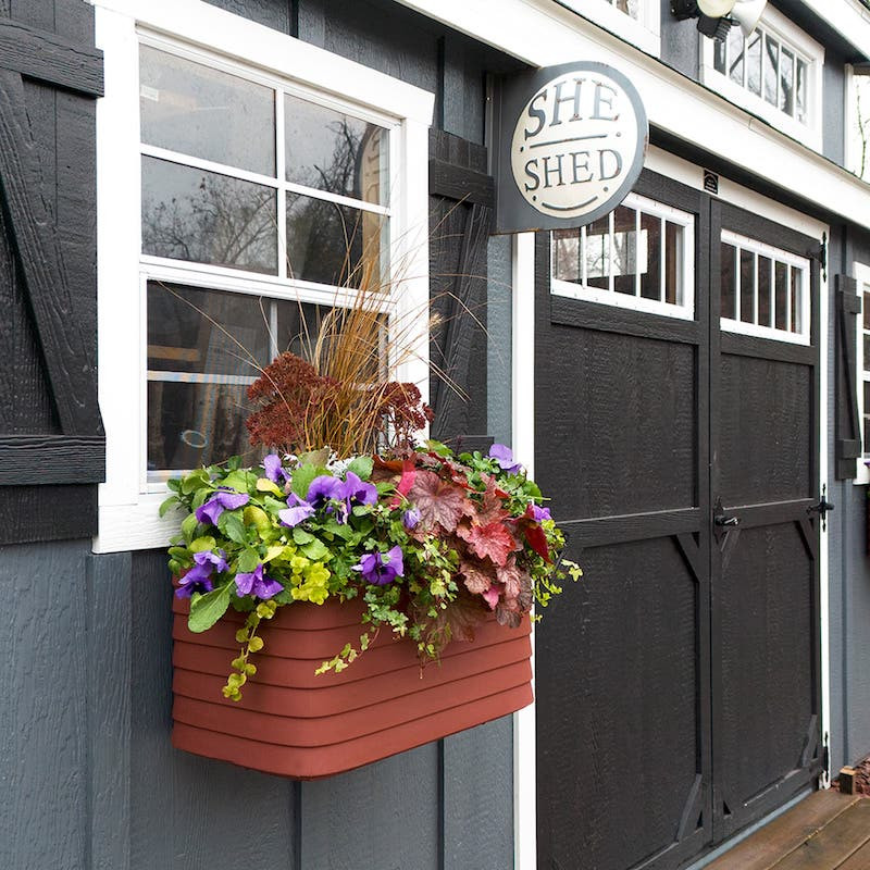 Brackets - Slat Window Box Planter - Crescent Garden | Plant Addicts