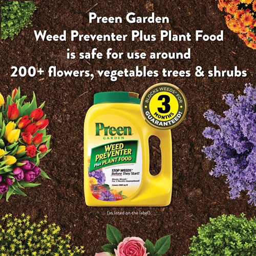 Preen Weed Preventer & Plant Food 16 LB - Thumbnail 3