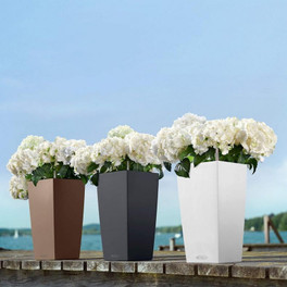 Cubico Color Tall Square Planter Outdoors