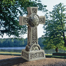 Donegal Celtic High Cross Statue in the Garden