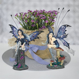 Azure and Sapphire, the Pepperwand Fairy Statues