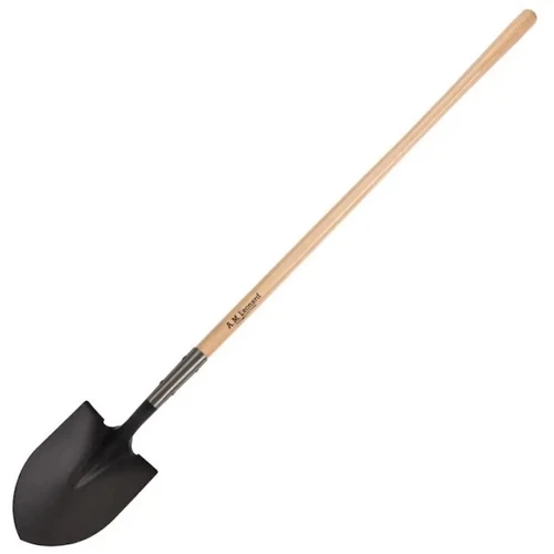 Shovel round point steel shovel