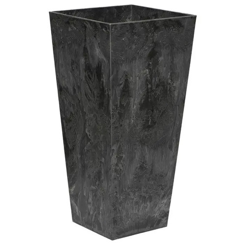 Planter tall black square planter