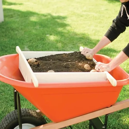 Sifter wheelbarrow sifter close-up view