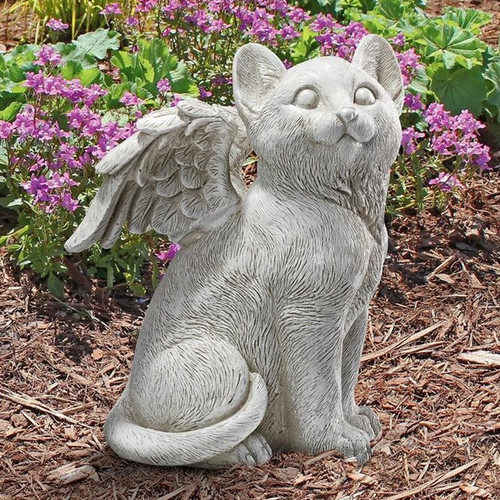 Loving Friend Memorial Pet Cat Statue in the Garden