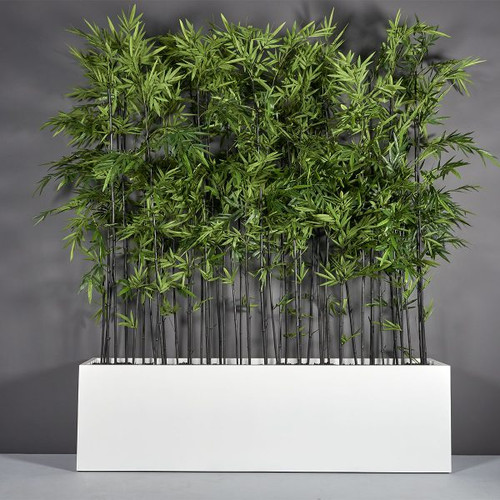 Hudson Extra Long Rectangular Planter with plants