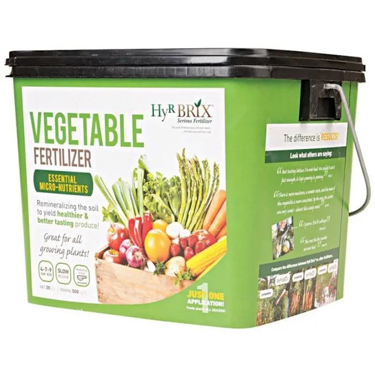 Vegetable fertilizer bucket angled view