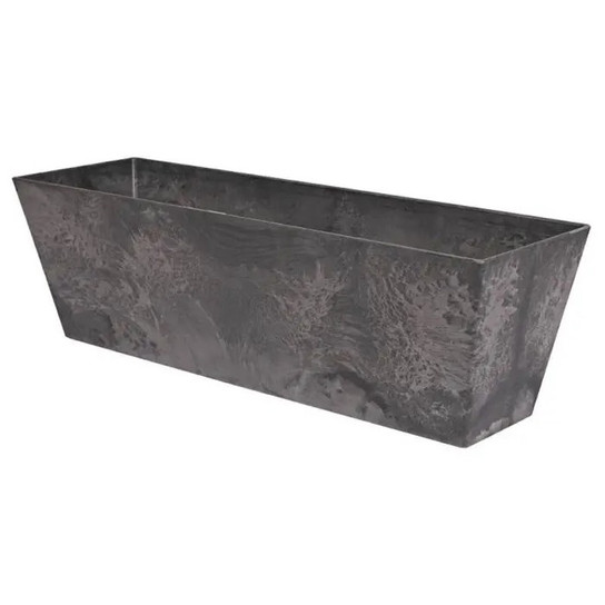 Planter dark rectangular trough planter
